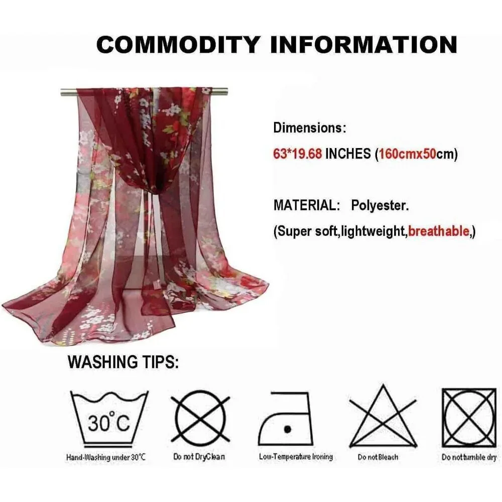 N/A dimensions scarf