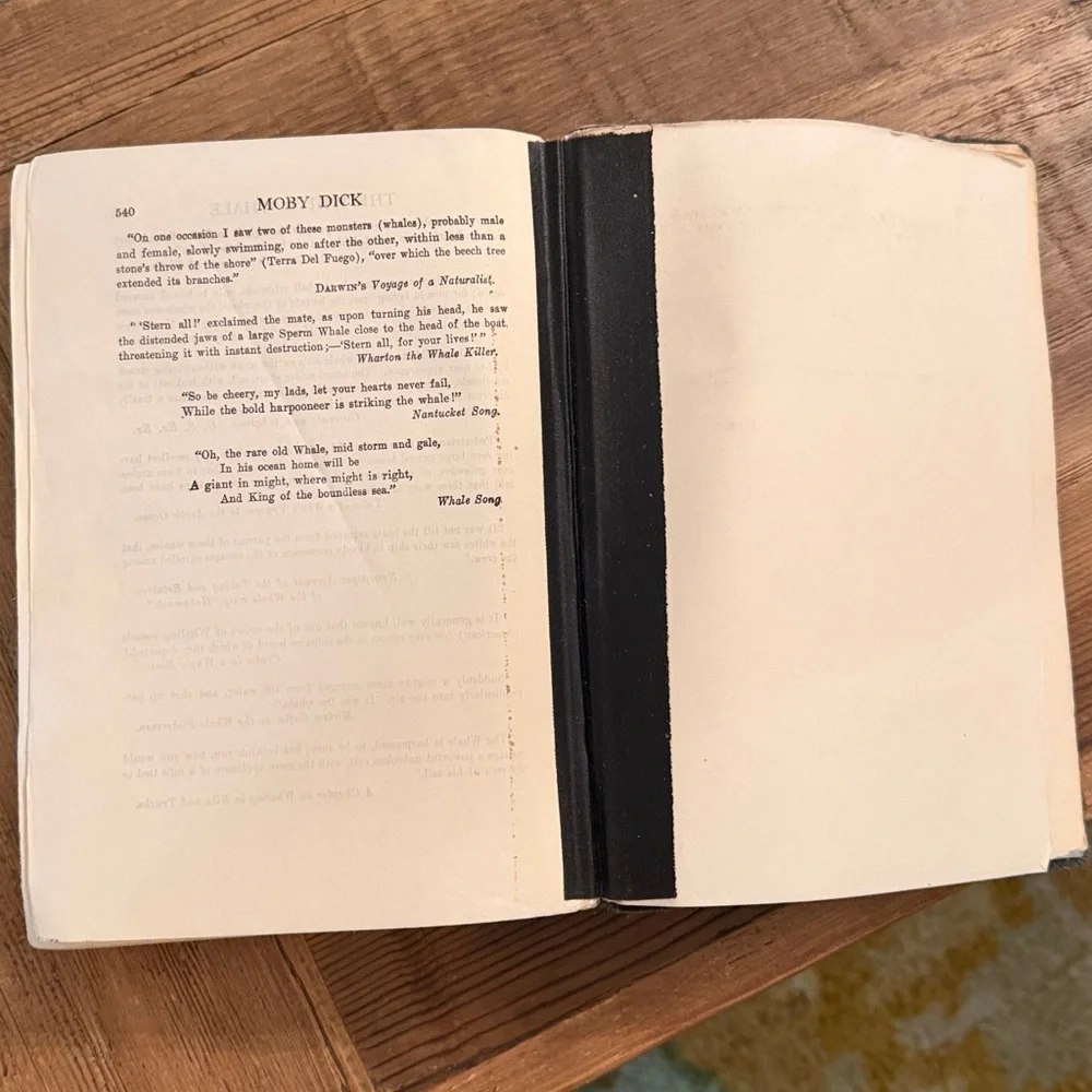 Vintage 1942 Edition Hardback Moby Dick by Melville. Mead Schaefer Illustrations