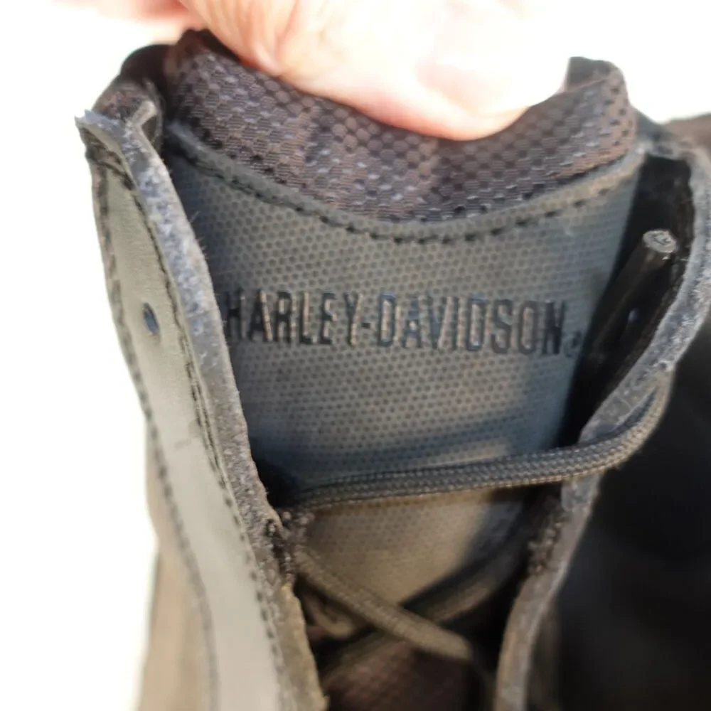 Harley-Davidson Men's Vardon Black Waterproof Leather Riding Sneakers D96175 12M