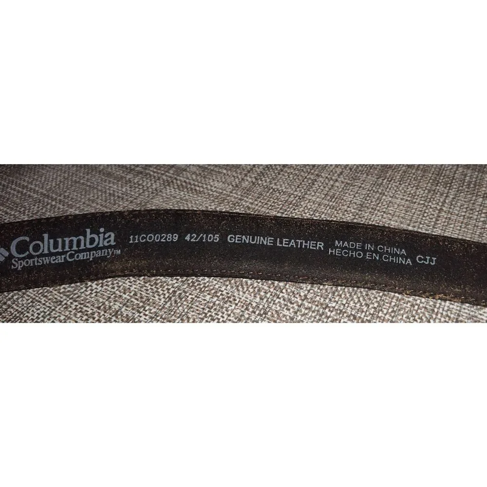 Columbia Brown genuine leather belt 12CO0289 Size 42 great quality