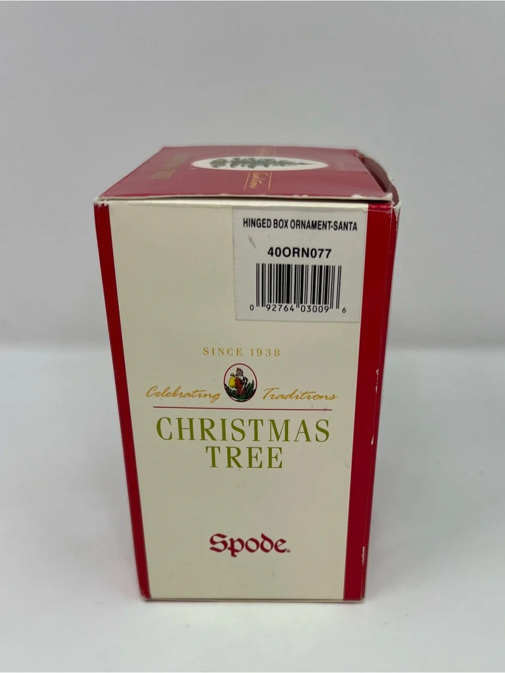 Spode Santa Hinged Trinket Box Ornament Christmas/Holiday Vintage In Box