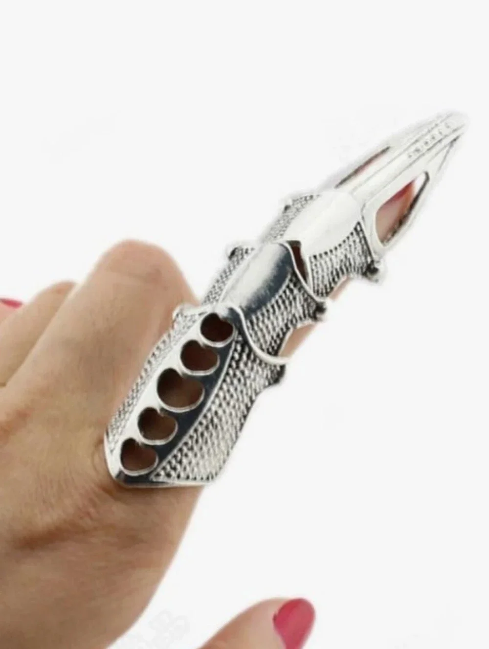 Gothic Full Finger Claw Silver Setvof 4