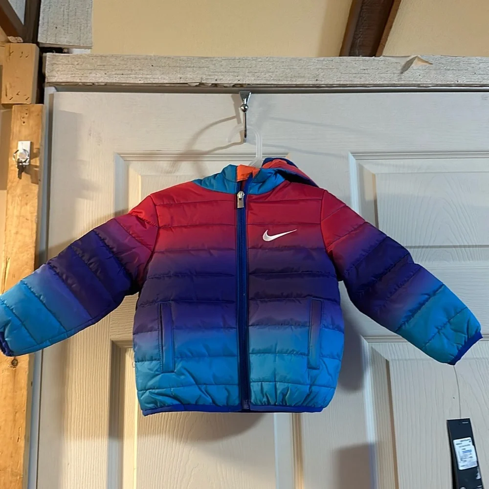 NIKE GAME ROYAL TIE DYE PUFFER COAT: NEW WITH TAGS: SIZE 18 MTH