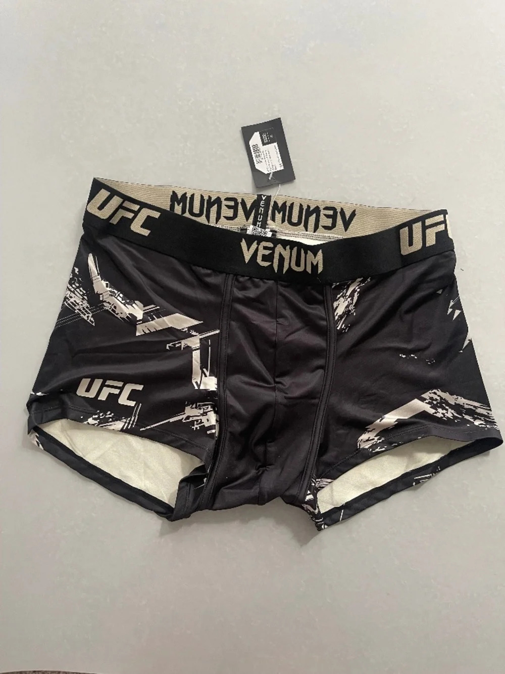 UFC Venum Authentic Fight Week 2.0 Men’s Boxer Briefs Black Sand XL NWT