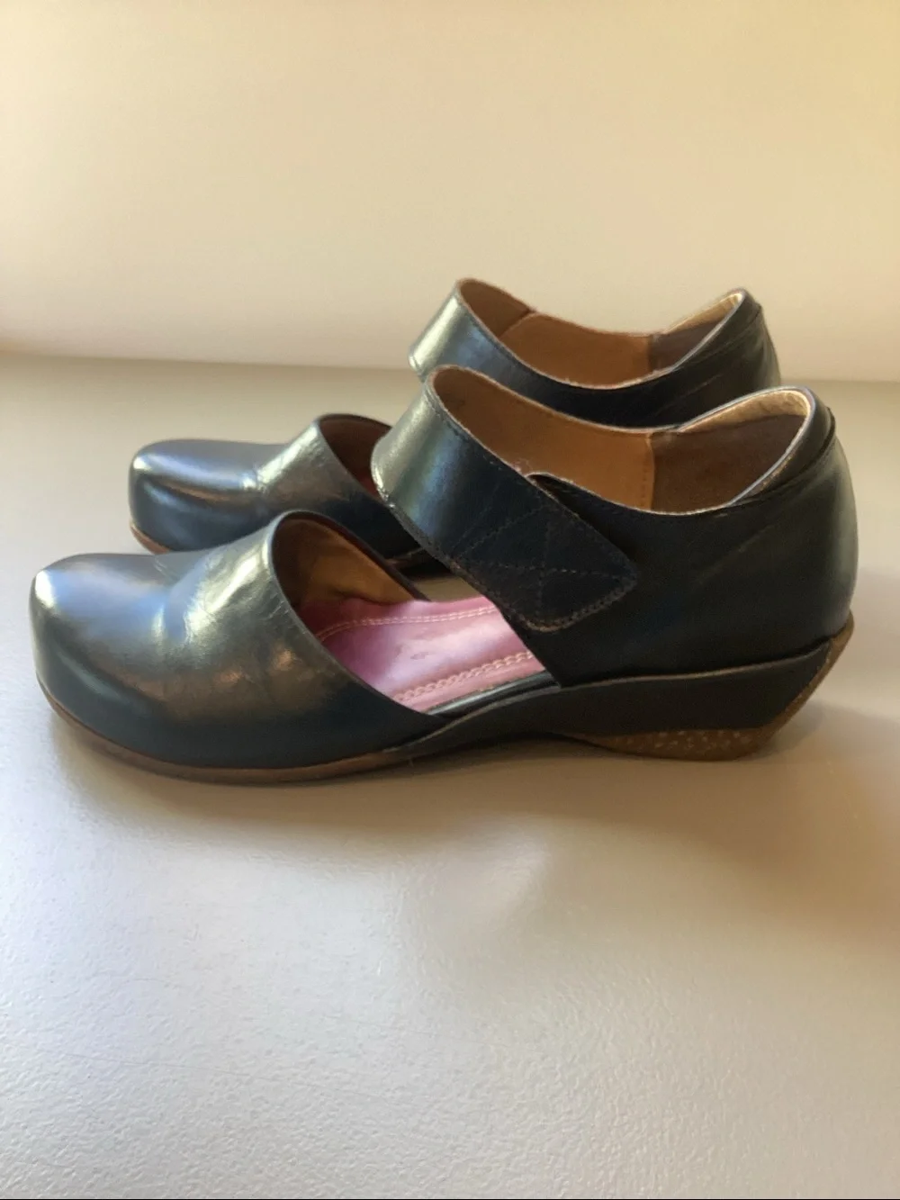 Spring Step L’Artiste Gloss 41 Mary Jane Clogs Blue