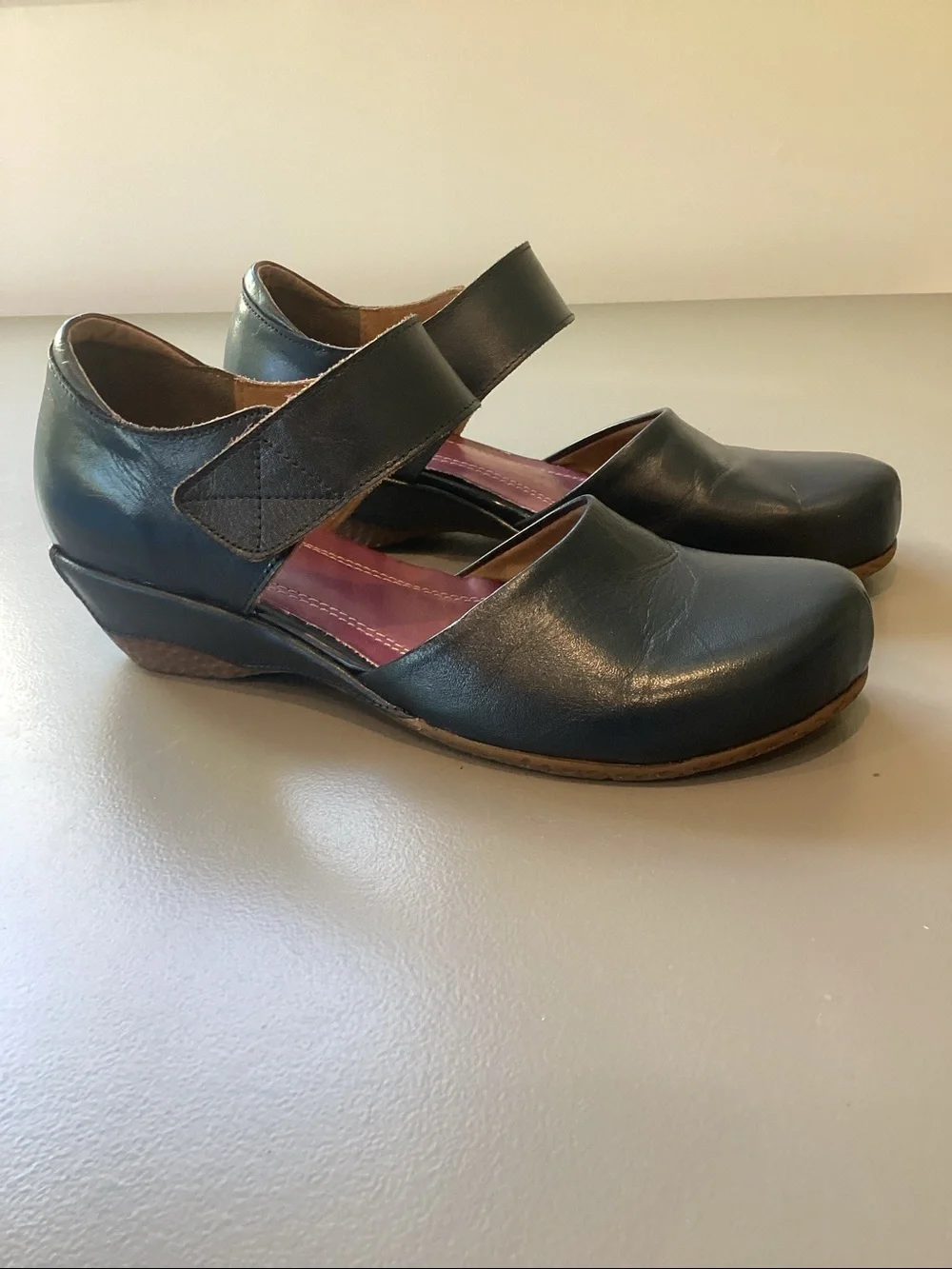 Spring Step L’Artiste Gloss 41 Mary Jane Clogs Blue