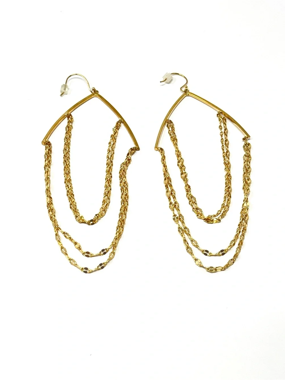 New Anthropologie Delicate Chain Gold Earrings