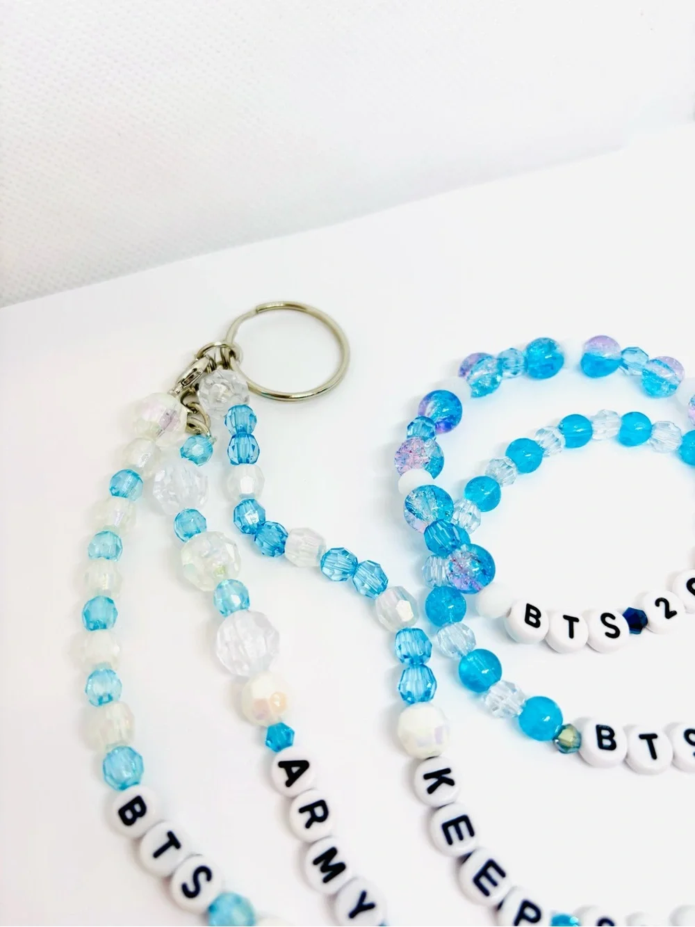 (3pcs) BTS KEEP SWIMMING KEYCHAIN BRACELET BUNDLE