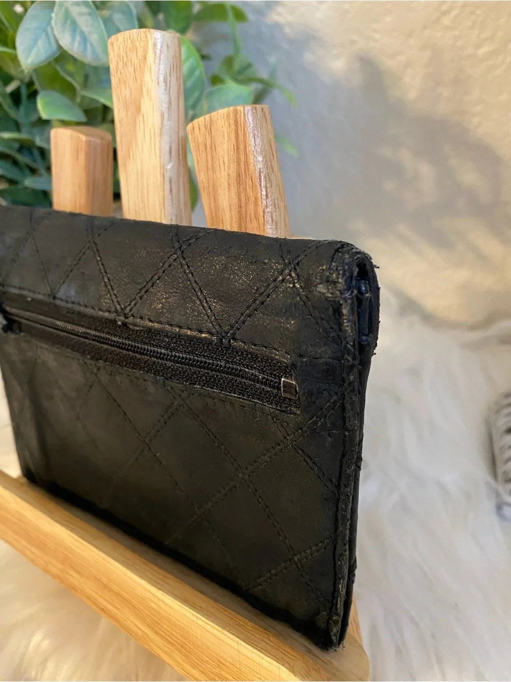 CHANEL black quilted