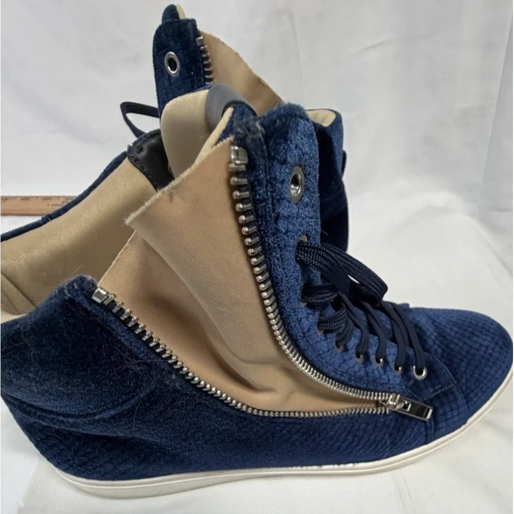 Aldo Shoes Men Blue Zip‎ & Lace Up  Size 10