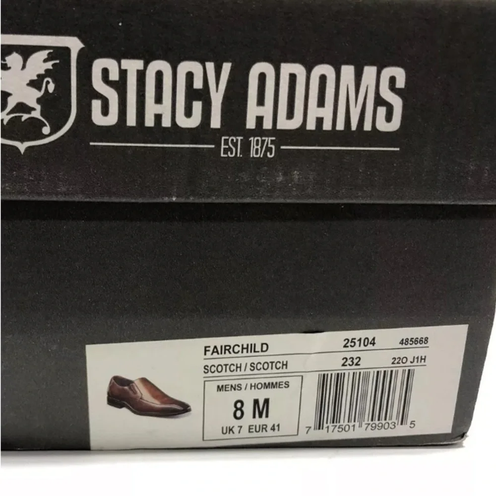 Stacy Adams Fairchild Brown Leather Slip On Loafer Men’s 8M