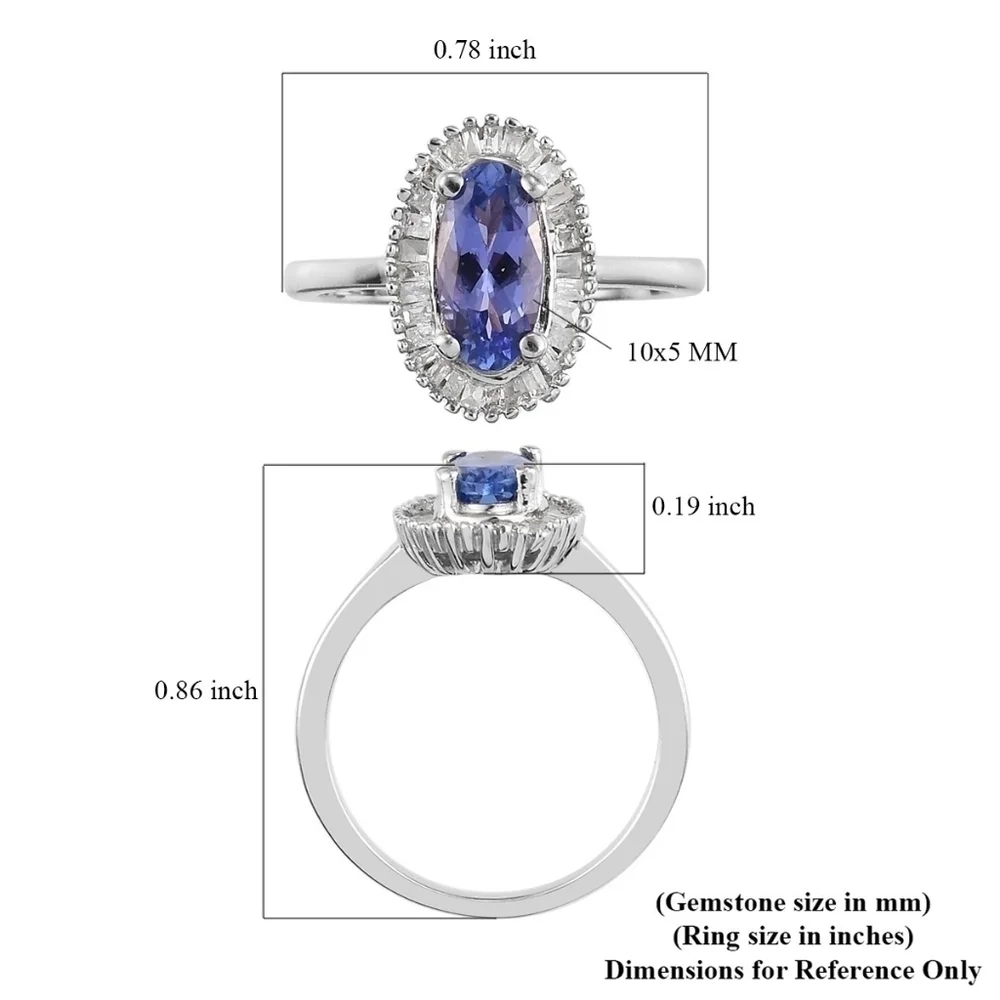 Tanzanite diamond halo