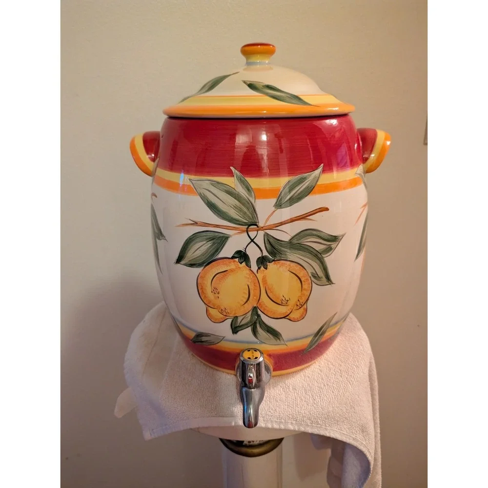 Citrus Breeze TableTops Lifestyle 2.3 Gallon Beverage Dispenser .Italy.Unused