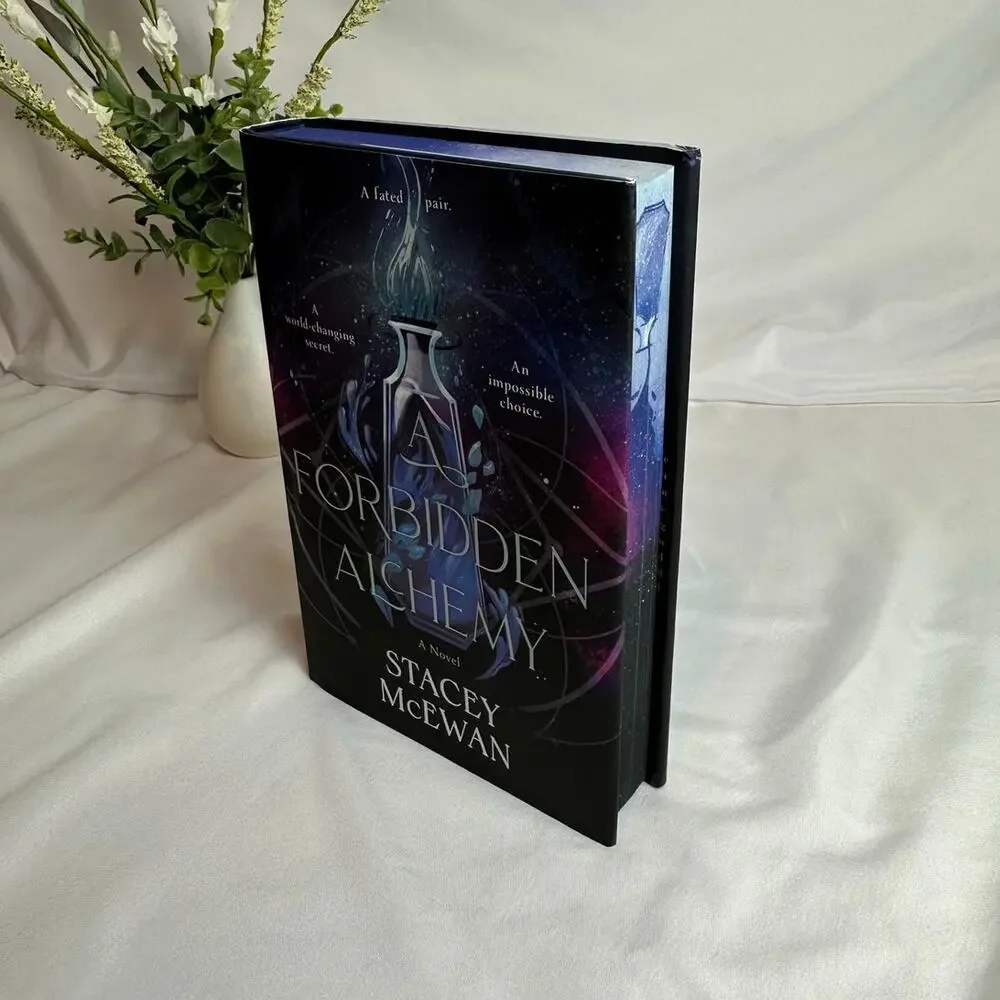 A Forbidden Alchemy Stacey McEwan OOP Deluxe Hardcover Sprayed Edges Romantasy