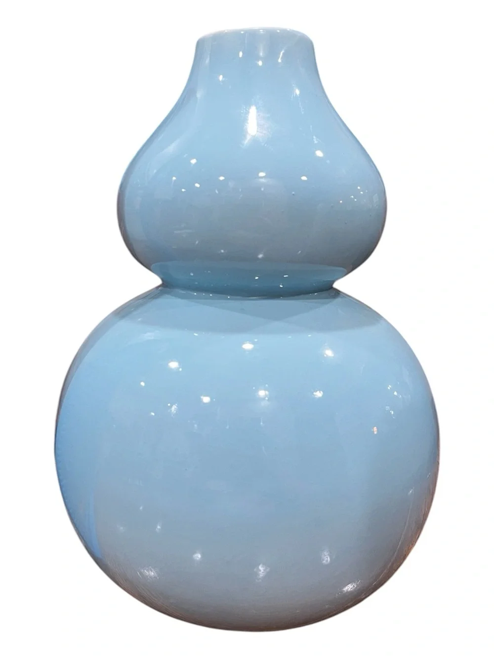 Jonathan Adler Happy Chic Light Blue Ceramic Gourd Vase – Mod Vintage Decor