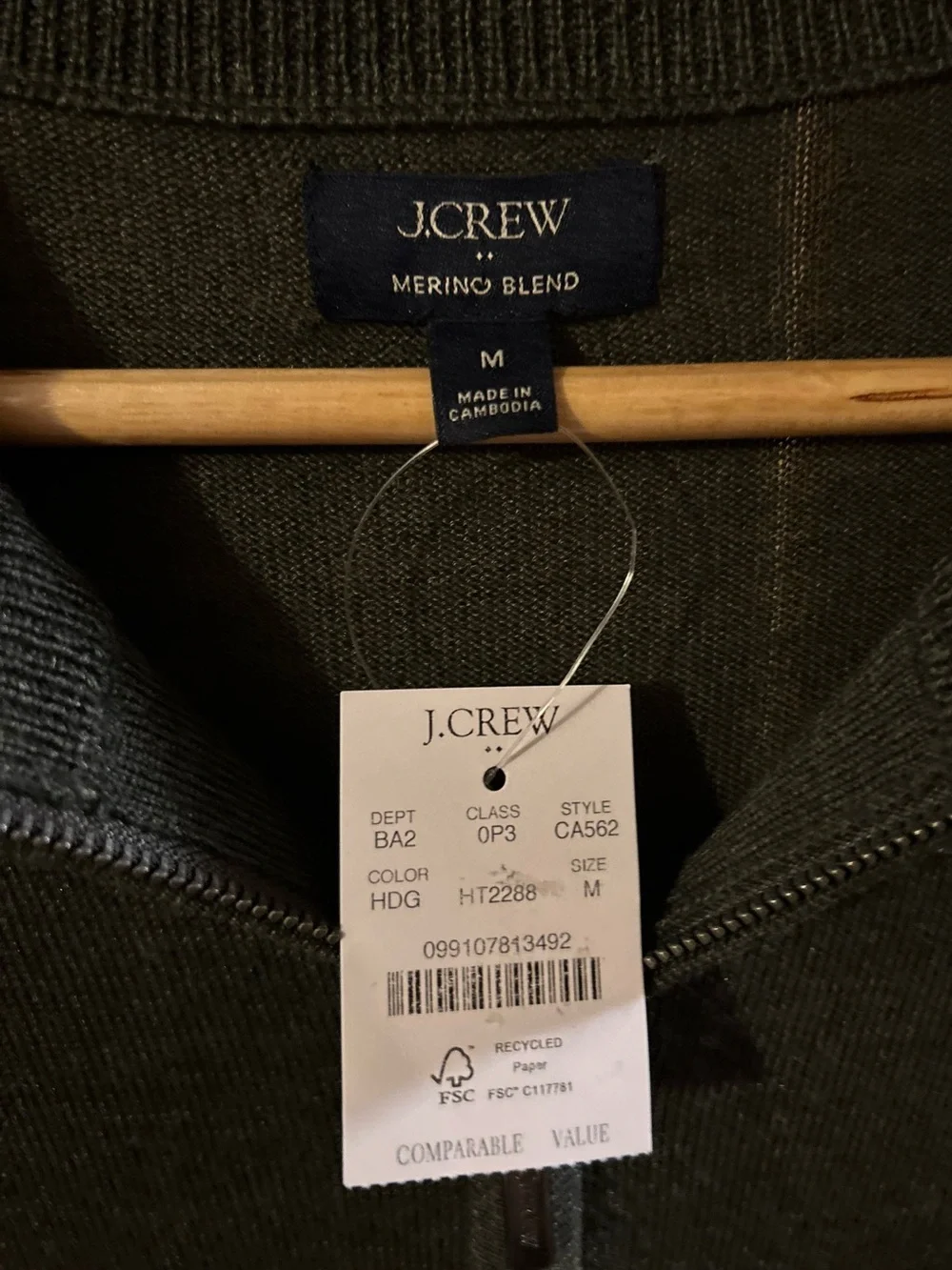 J. Crew crew quarter