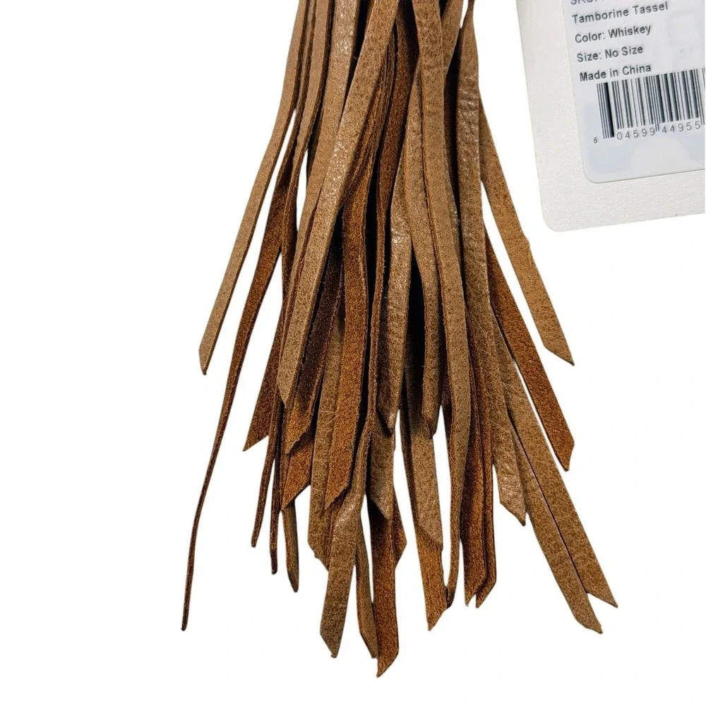 HOBO Tamborine Tassel Leather Bag Charm Whiskey Brown NV-20077WHKY NEW