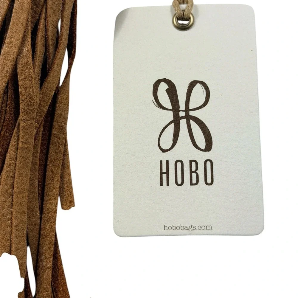 HOBO Tamborine Tassel Leather Bag Charm Whiskey Brown NV-20077WHKY NEW