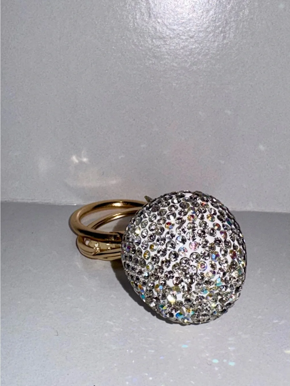 Sparkling White Apple Bag Charm - Crispin Silver!
