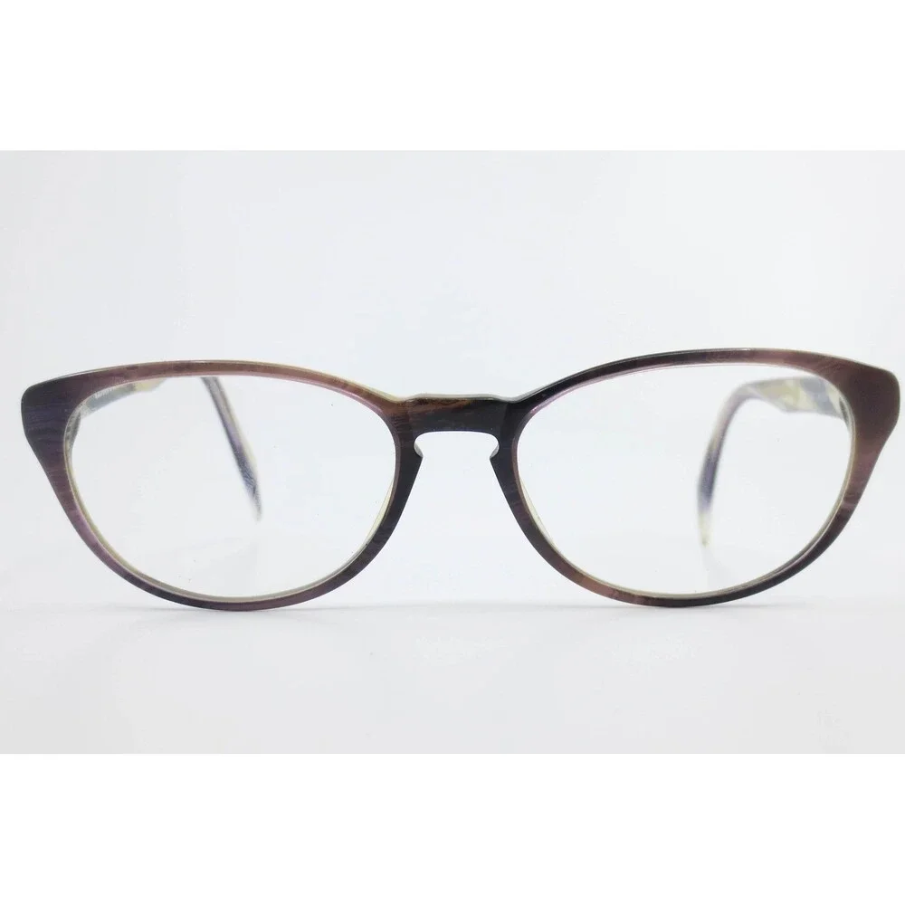 Alain Mikli ML1361 C001 Purple Olive Marbled Cat Eye Eyeglasses Frames 52-17-140