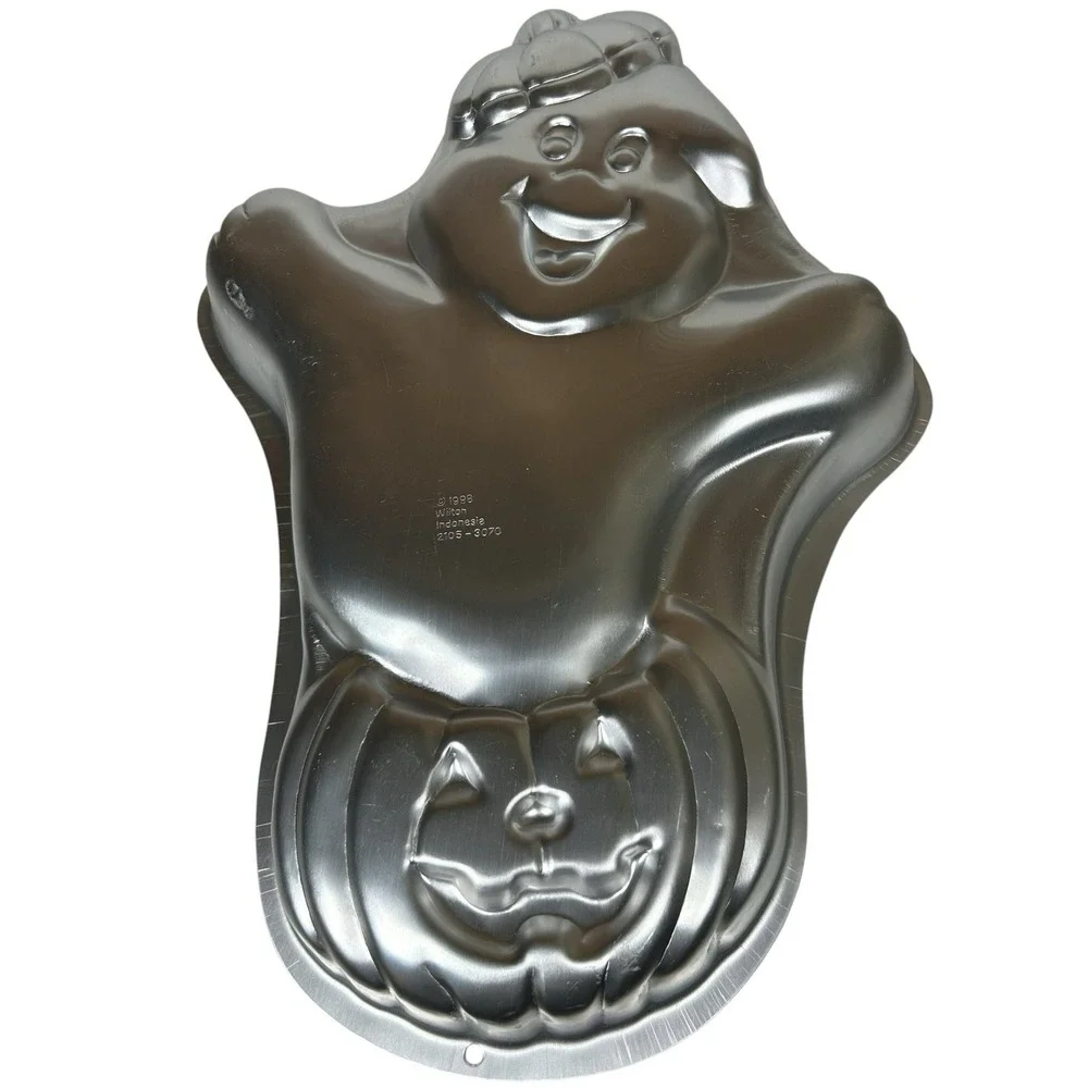 Vintage 1998 Wilton Cake Pan Mold Haunted Pumpkin Halloween Ghost  2105-3070