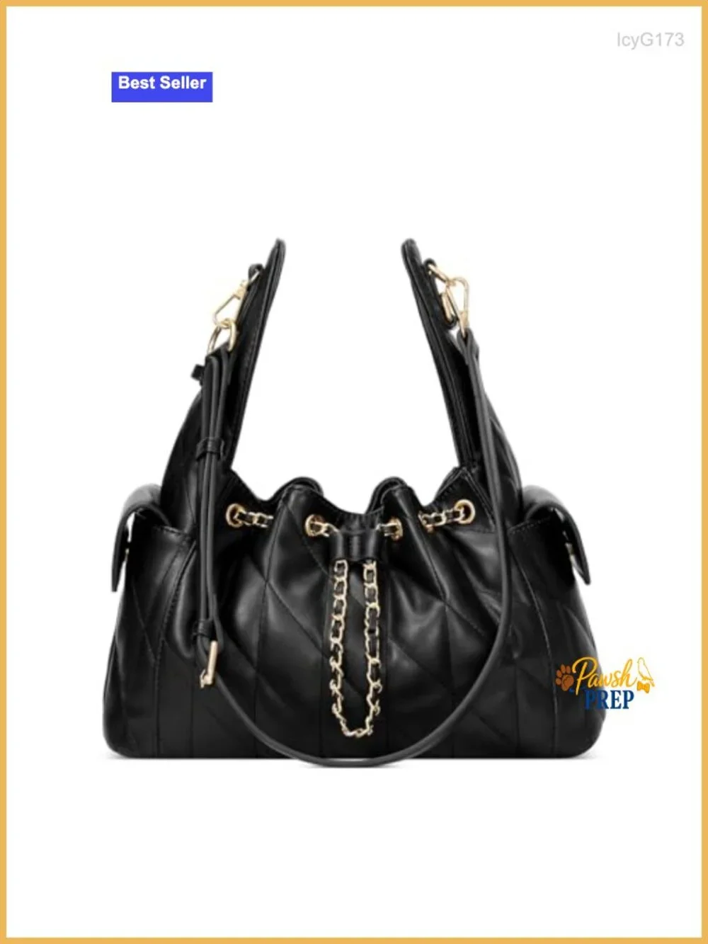 Slouchy Quilted Hobo Bag Women Vegan Leather Adjustable Strap Shoulder Purse