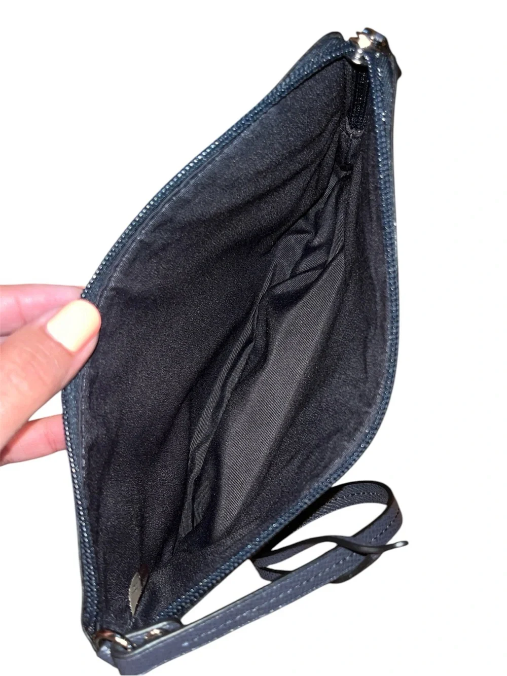 Coach navy wristlet