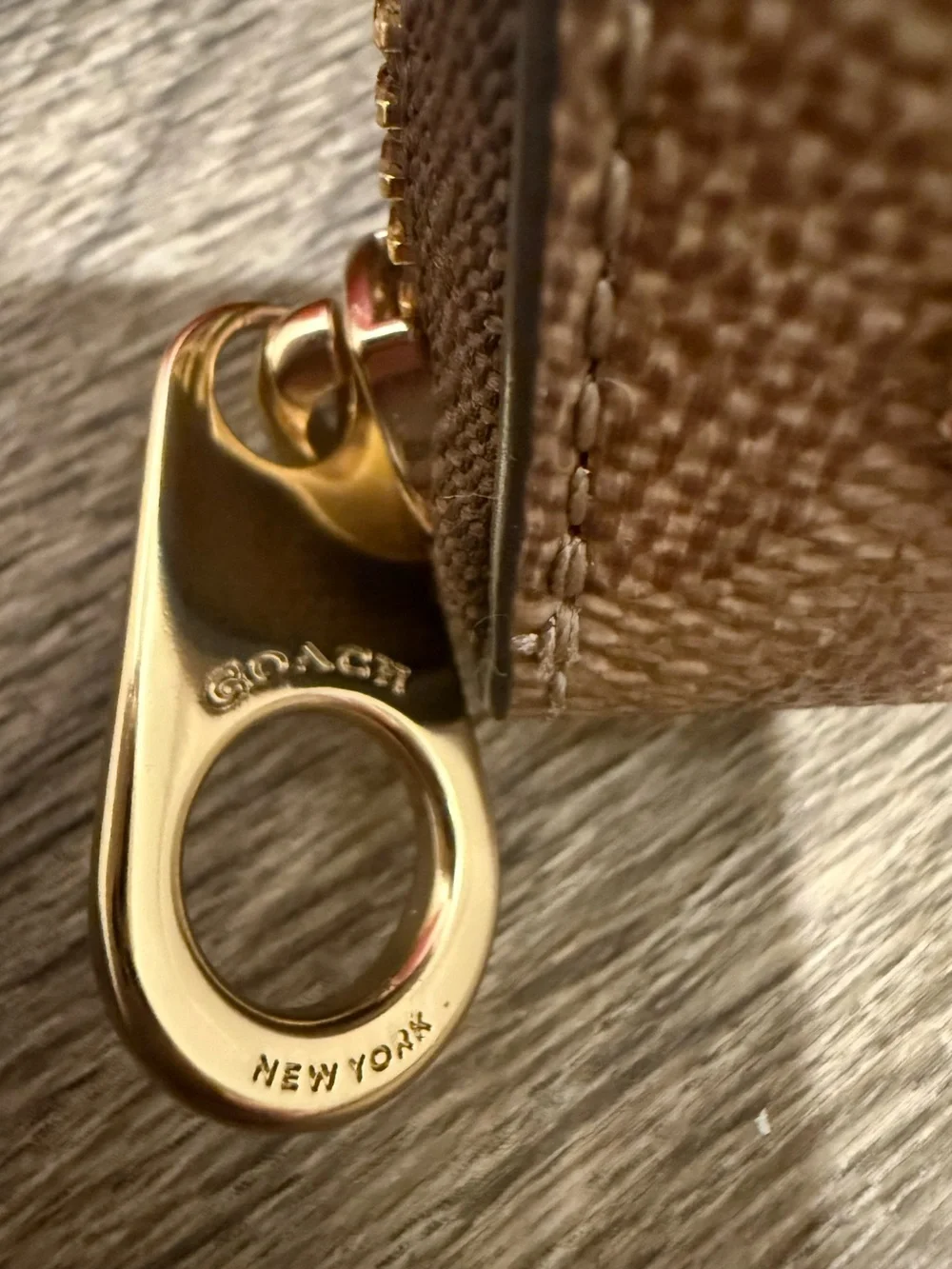 Coach inside has signature