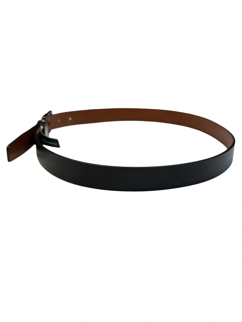 ZARA Reversible Belt Black Brown Leather Size L 36 (US) / 90 (EU) Made in Spain