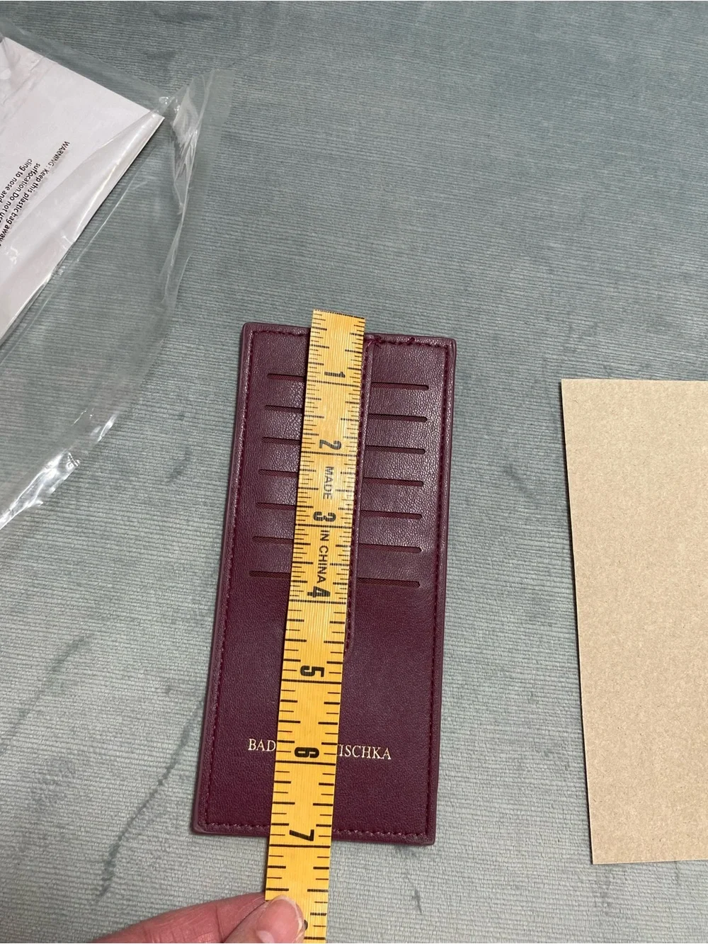 Badgley Mischka slim leather