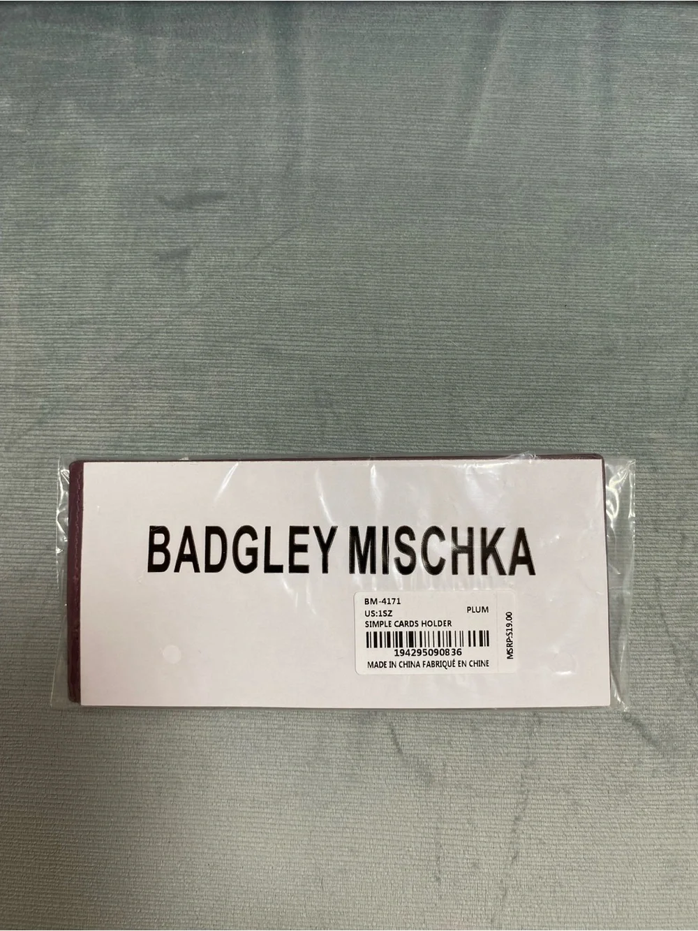 Badgley Mischka slim leather