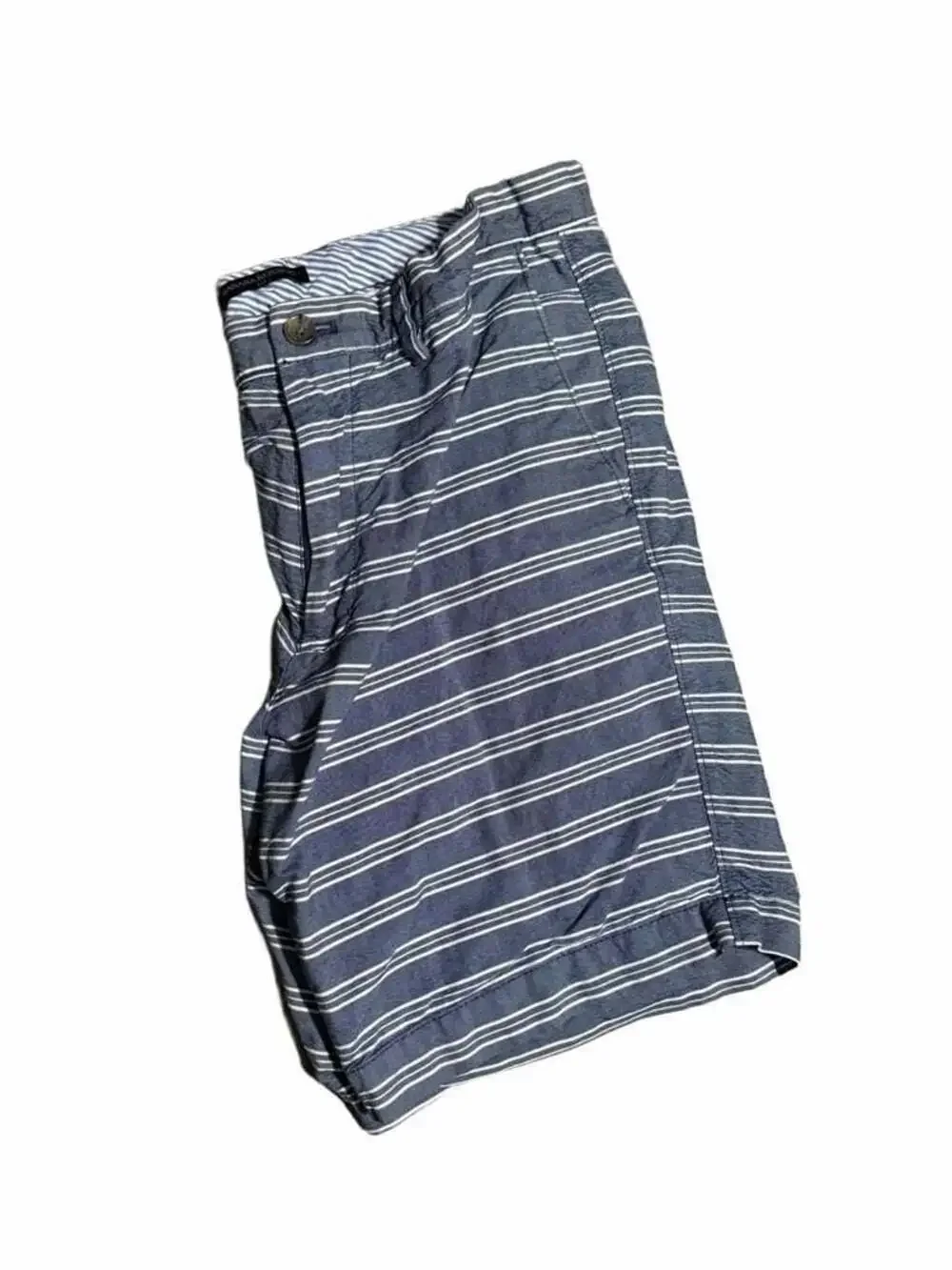 Banana Republic Blue White Striped Lightweight Cotton Chino Shorts