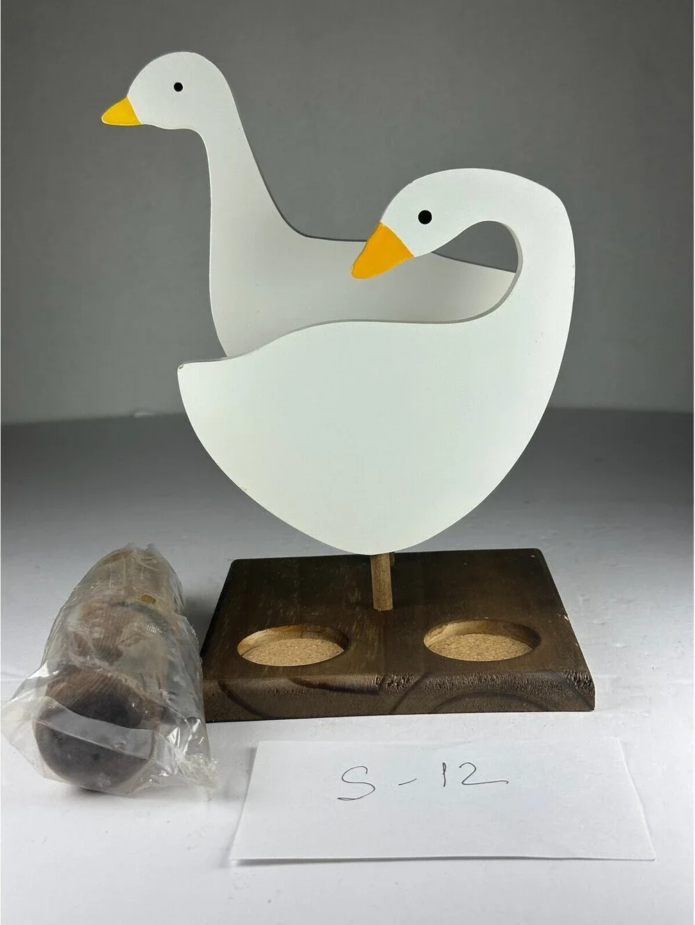 Vintage House of Lloyd Country Geese Napkin Holder Wood Decor S-12