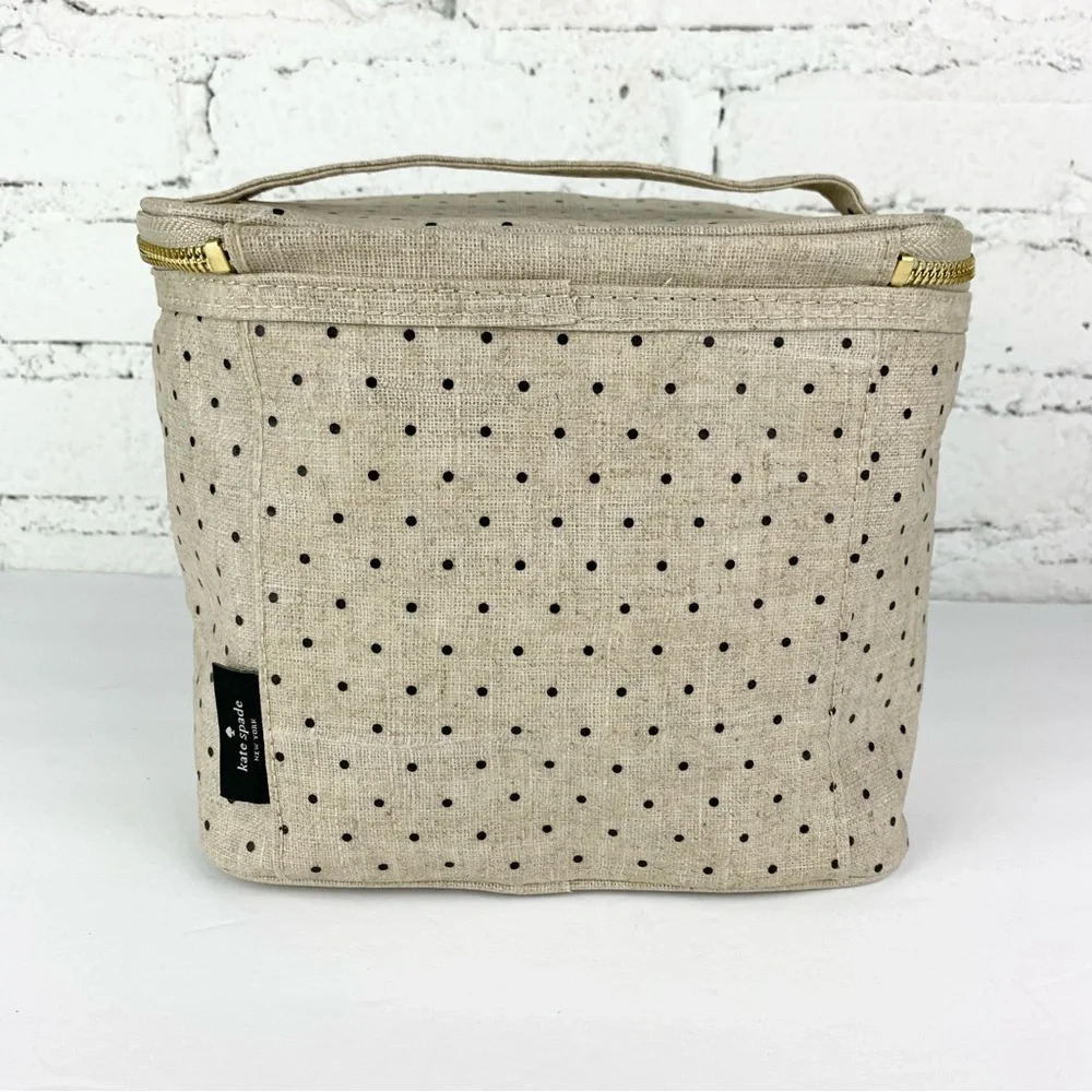 Kate Spade Polka Cot Beige Out To Lunch Lunchbox