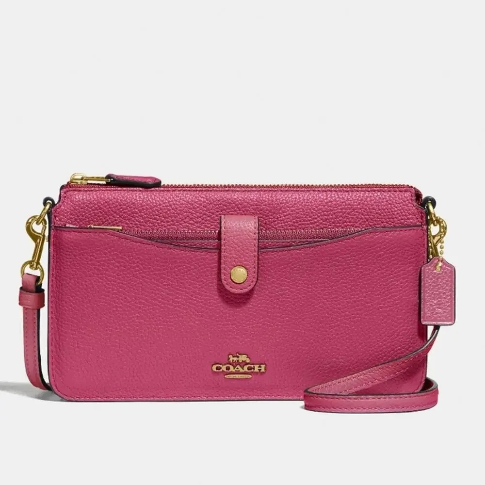 Coach Convertible Noa Pop Up Messenger In hot pink magenta purse wallet wristlet