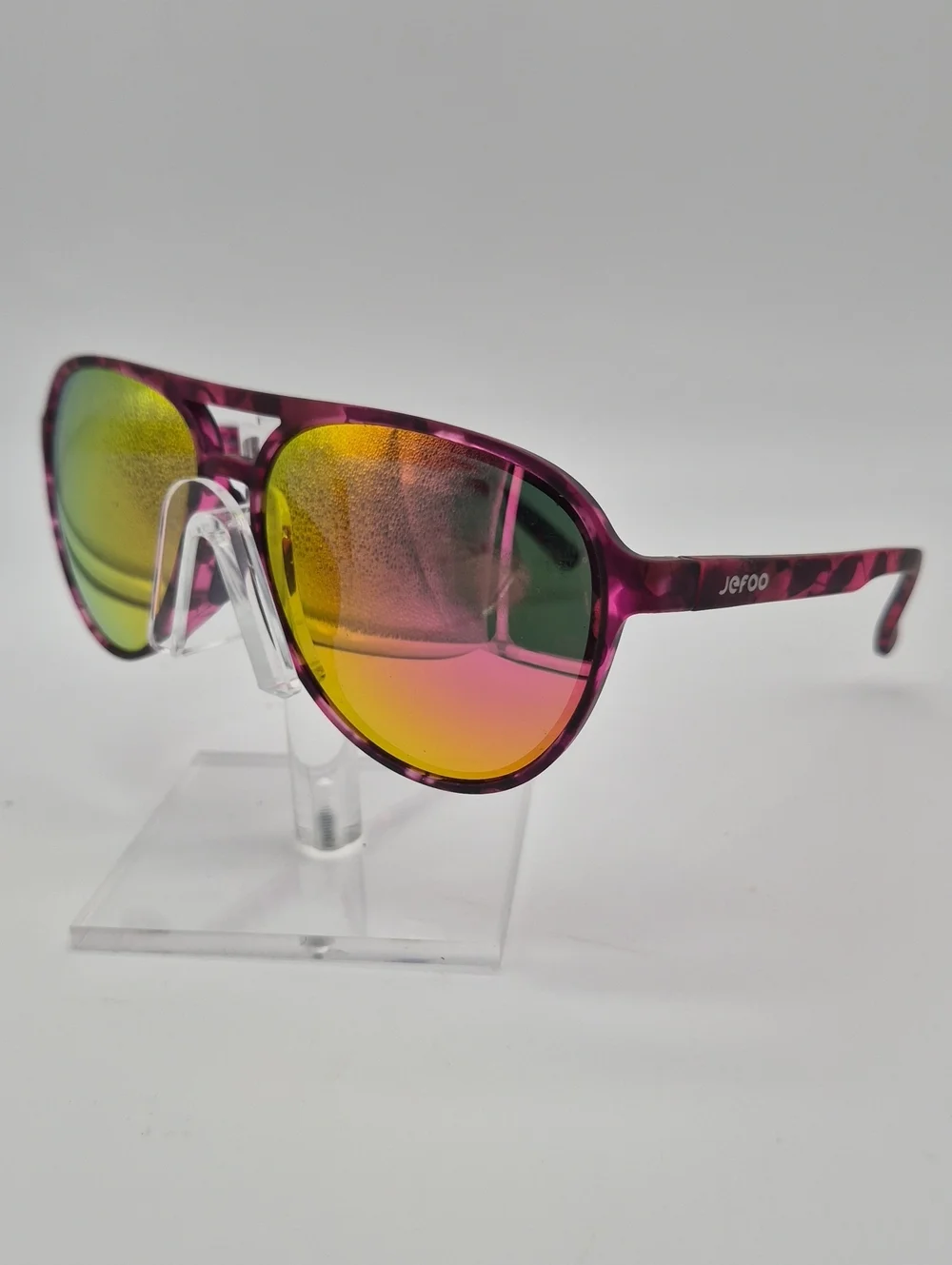 Women's Pink Leopard Print Aviator Sunglasses