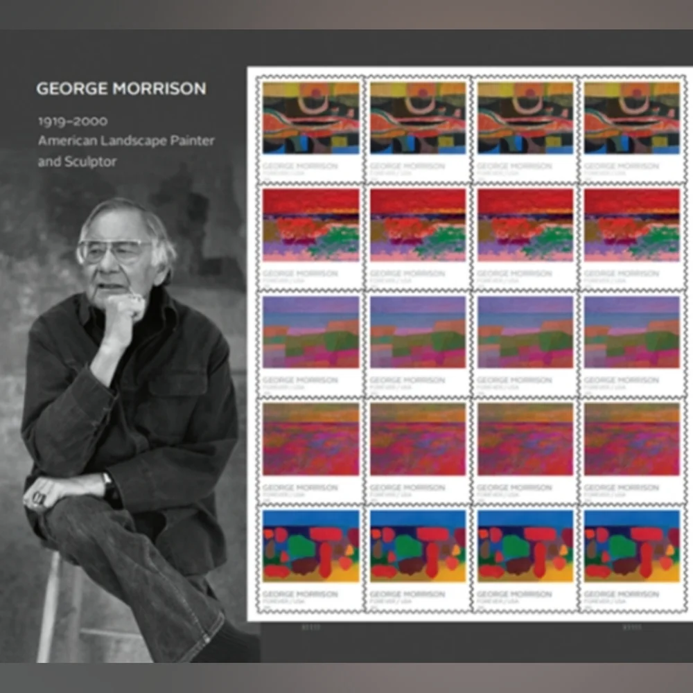 100 George Morrison Native American Artist USPS Forever Stamps Wedding Invites‎