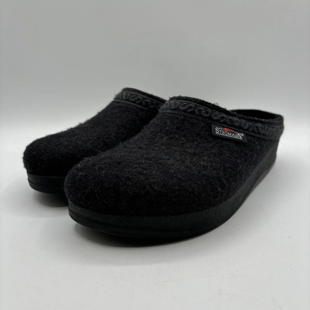 Stegmann Wool Clogs Men's 8.5‎ Slip On Shoes Slippers Germany Poly Sole