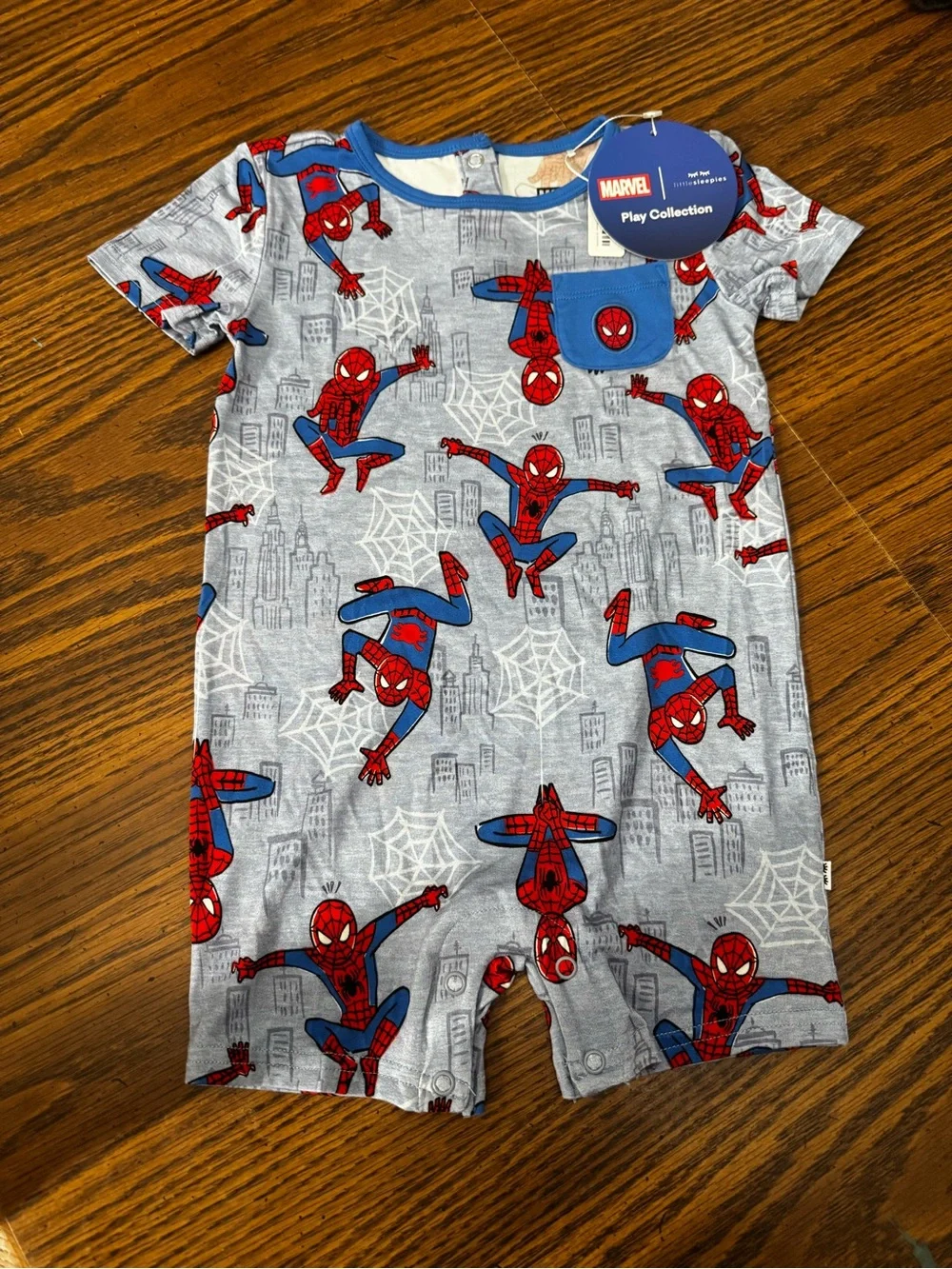 Little sleepies spider man shorty