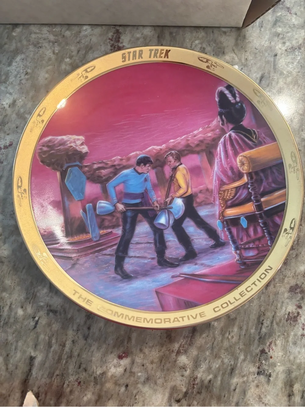 Star Trek Amok Time Collector Plate Sci-fi Kirk Spock Vintage