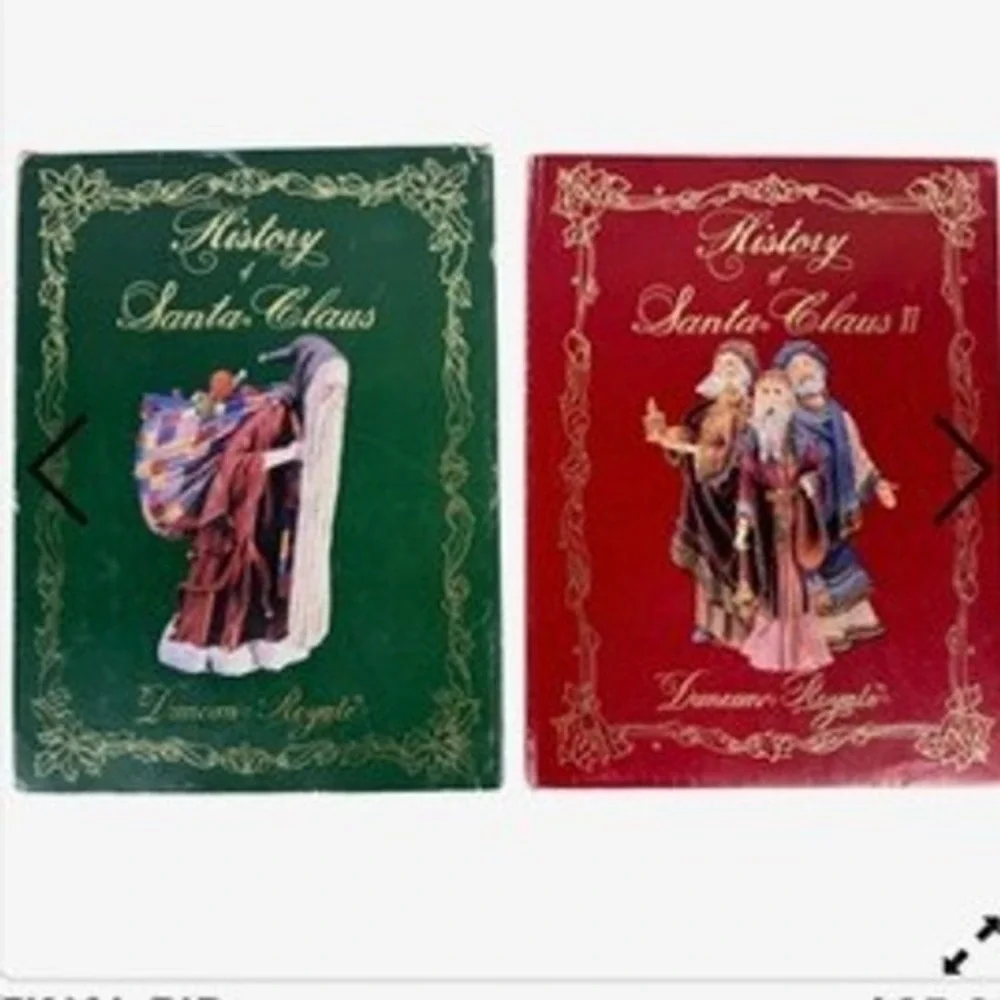 Duncan Royale History of Santa Claus I & II Vintage Hardcover Book Set