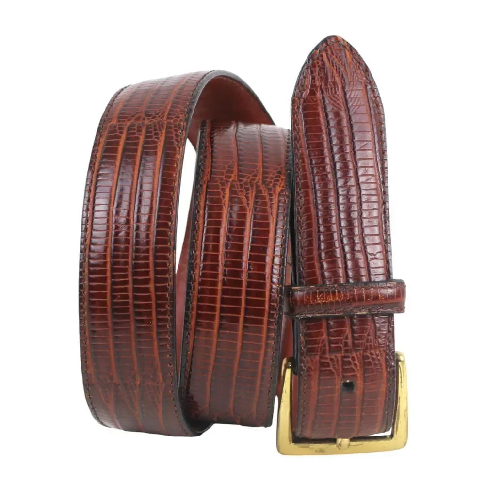 Club Room BROWN GENUINE LEATHER SNAKE 1 1/8