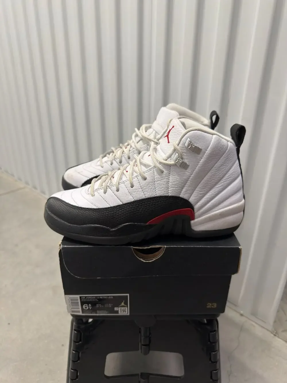 Nike Air Jordan 12 Taxi Flip White Gym 2024 Size 6.5Y GS - 153265-162