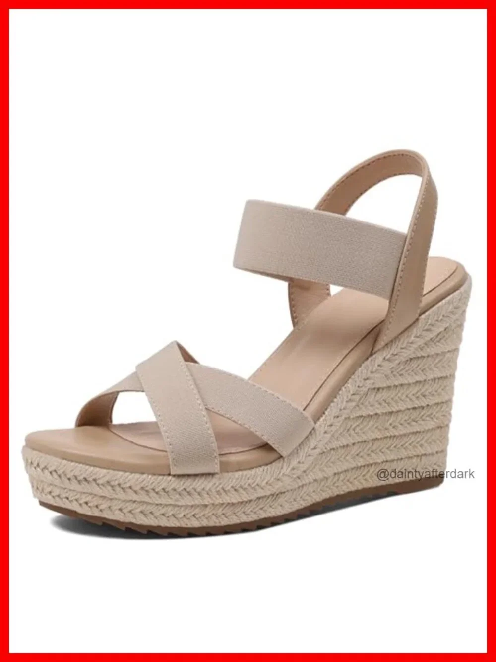 Women's Espadrille Wedge Sandals Open Toe Platform Heels Summer