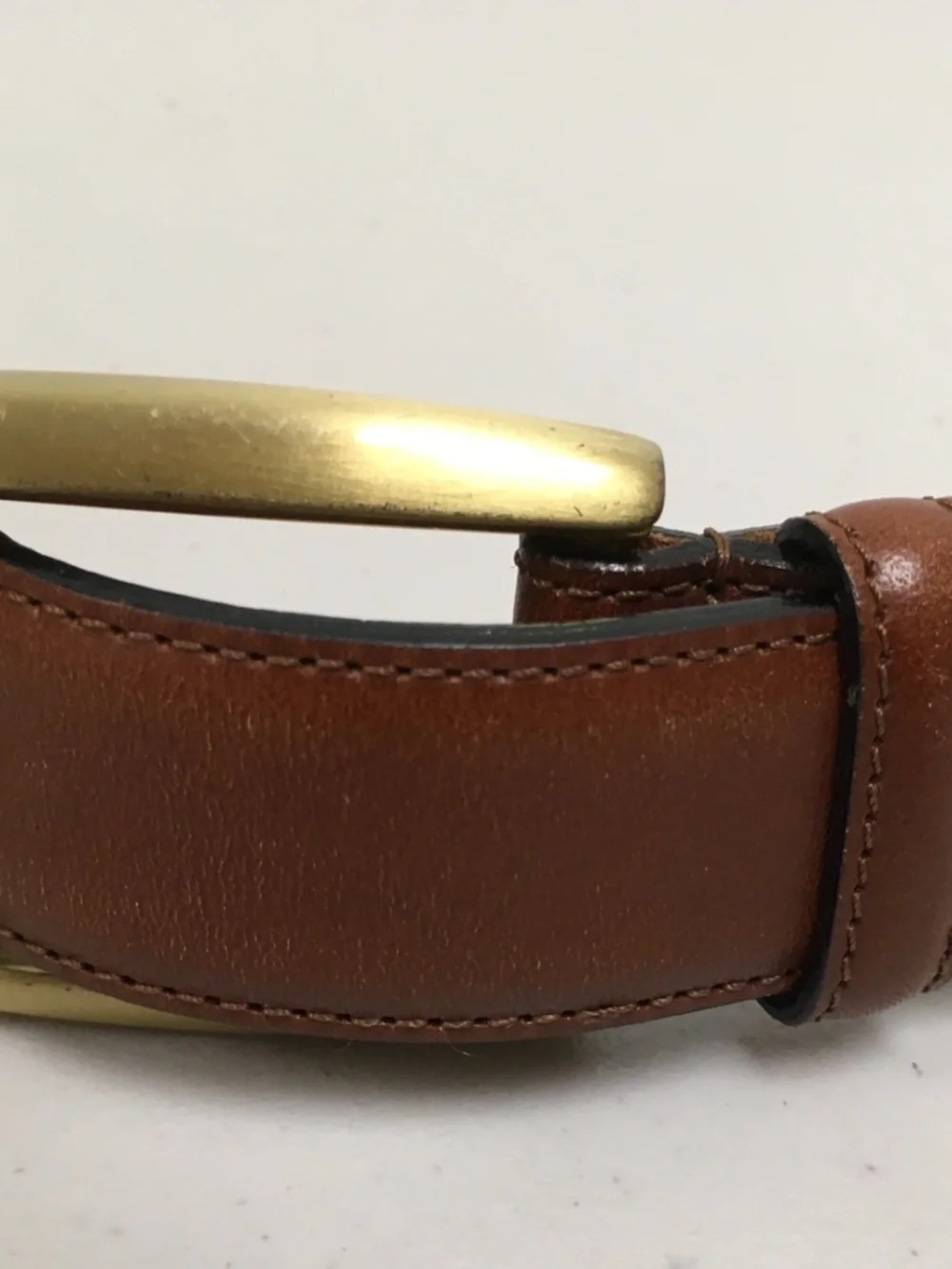 Bally Italy Brown Leather woven stretch belt 34