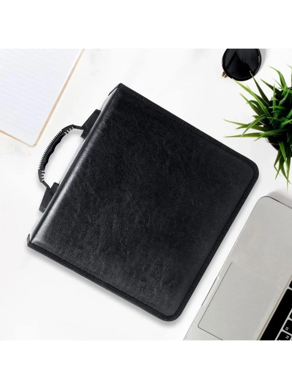 Large Capacity 400 Disc CD/DVD Case Binder - Black PU Storage Organizer