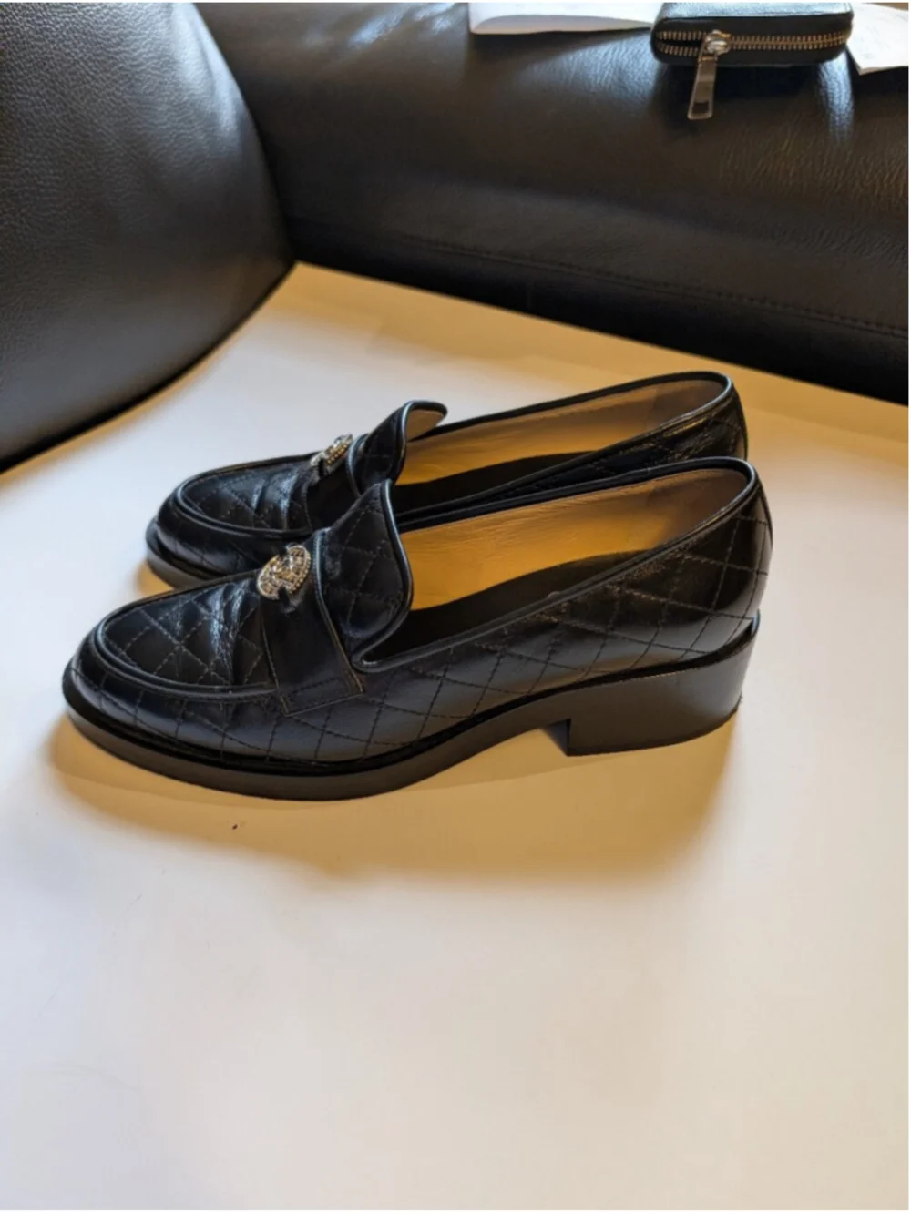 CHANEL quilted lambskin