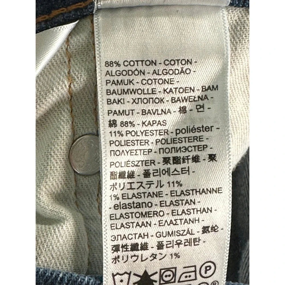 Levis 514 Straight Fit Jeans Mens 36x34 Blue Dark Wash Denim