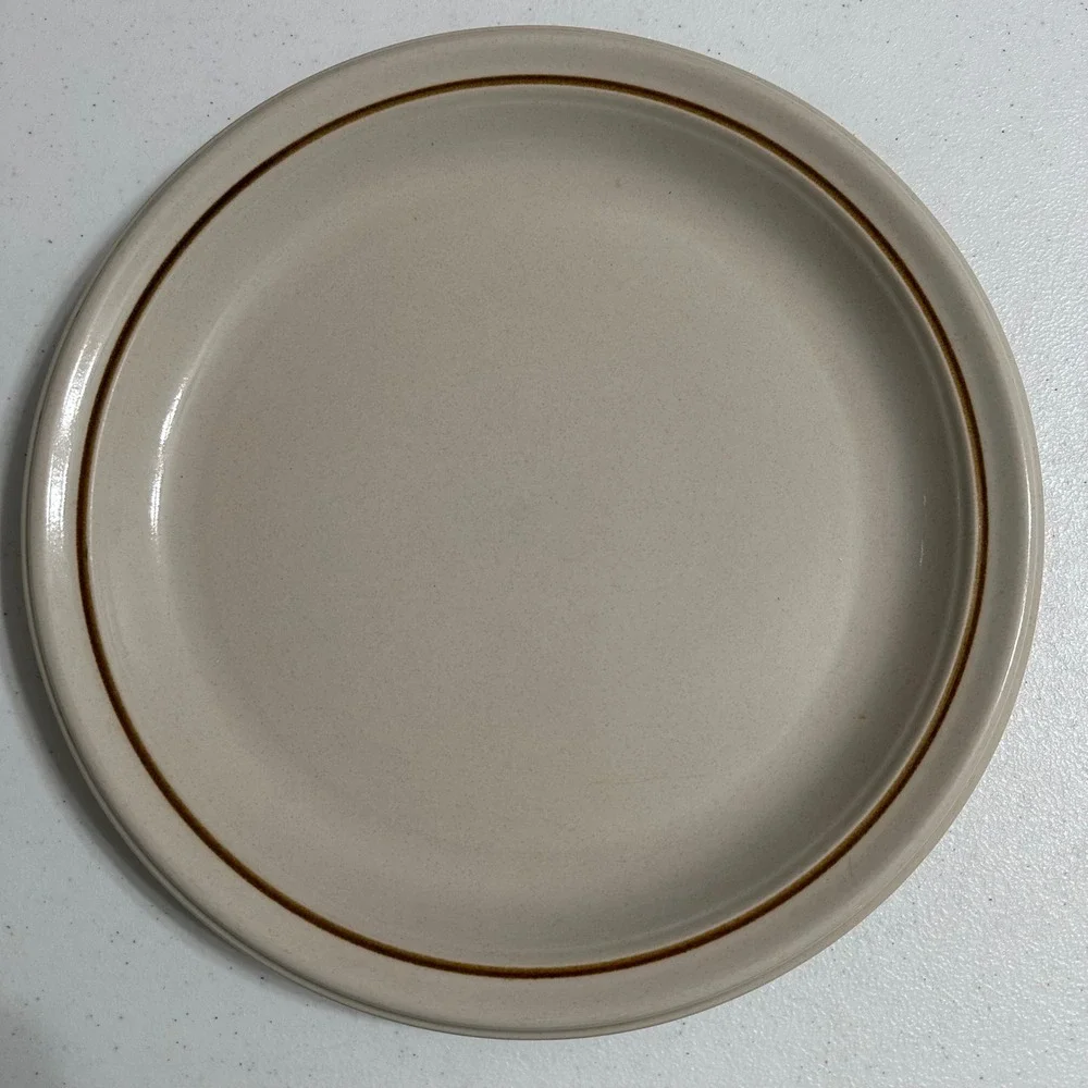 Mikasa Stone Harvest Vintage KD 100 Platter Plate Stoneware Brown Trim Japan 12