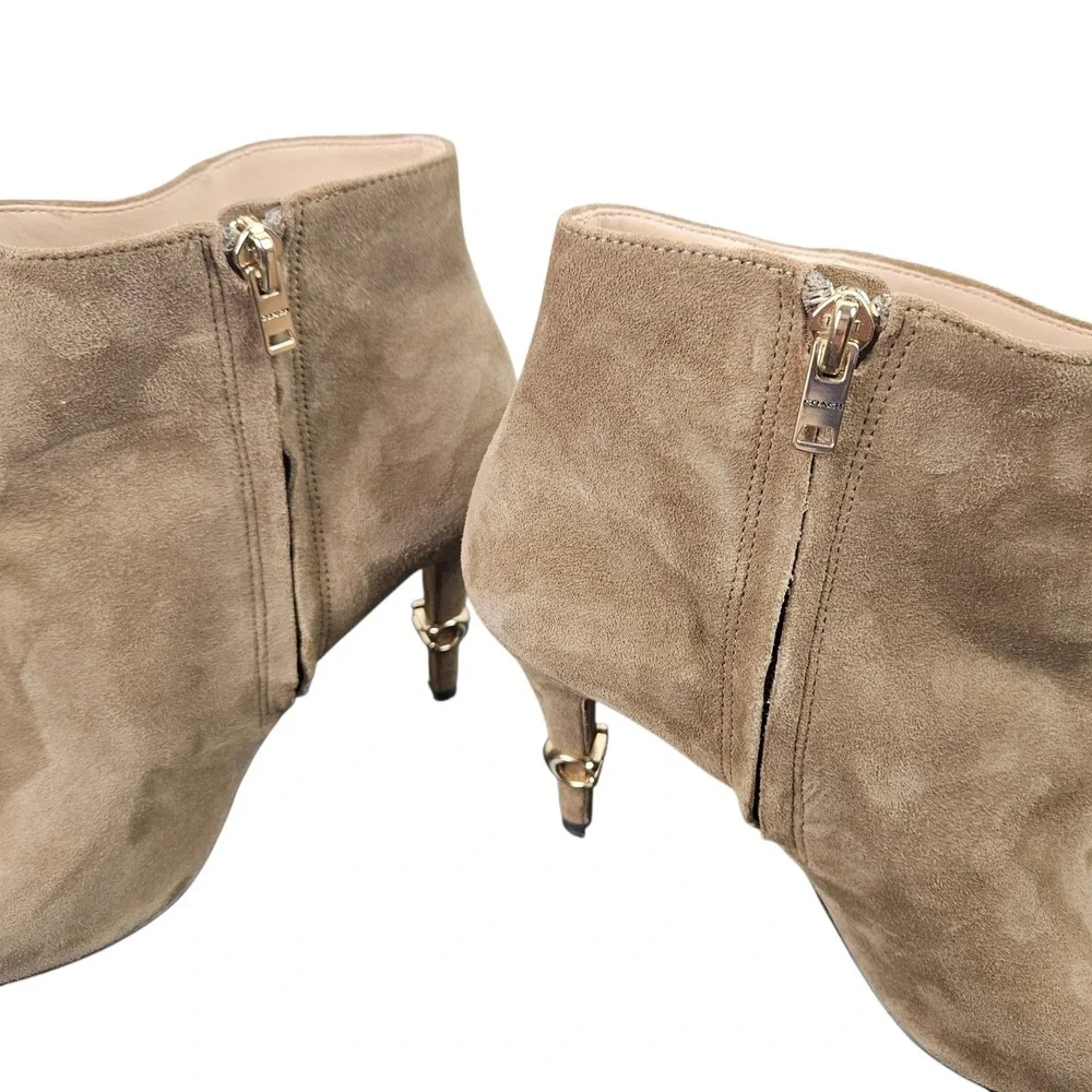Coach suede peep